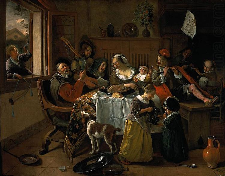 merry family, Jan Steen